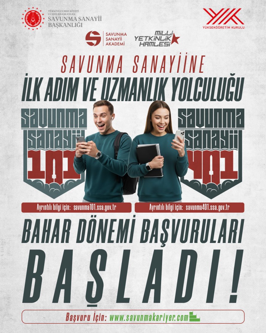 Hem Teknik Hem de Sosyal Bilimler Öğrencilerine Yönelik; Savunma Sanayii Eğitim Programlarının Başvuruları Başladı!