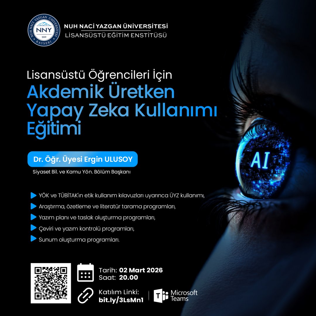 Lisansüstü Öğrencileri İçin Akademik Üretken Yapay Zeka Kullanımı Eğitimi